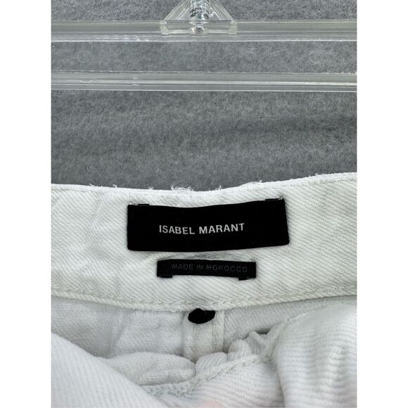 Isabel Marant Nadeloisa Whitewash High Rise Tapered Leg Jeans Size 4 (36) - Picture 8 of 15